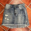 One Teaspoon  2020 High Waisted Super Fitted Denim Mini Skirt Photo 1