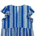 Flying Tomato Royal Blue Stripes Print Mini Dress Size L Photo 7