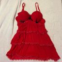 Victoria's Secret red ruffle babydoll top Photo 2