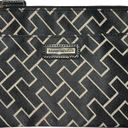 Tommy Hilfiger Womens Geometric Print Wristlet Wallet Clutch Bag Black Tan EUC Photo 1