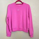 Nike  Women’s Dri Fit Crewneck French Terry Sweatshirt in Playful Pink Large Photo 0