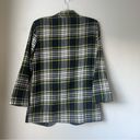 Vintage 90s Fina Fina Green Plaid Flannel Blazer Jacket L Multiple Size L Photo 2