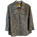 Ruby Rd . Snakeskin Jacket 22W Plus Size Animal Croc Print Look Photo 0