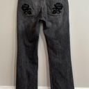 White House | Black Market WHBM Black Bootcut Embroidered Jeans Size 8 Photo 3