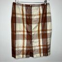 Barney’s New York Barneys New York 100% silk plaid pencil skirt size 44 Photo 2