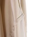 Edge LANVIN Silk Taupe Reversed Seam Raw  V-neck Blouse Top L/XL Photo 4