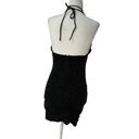 superdown  Alana Mini Dress in Black XSmall New Womens Stretchy Glitter Photo 8