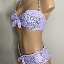 Jessica Simpson New.  lavender bandanna bikini set. Medium. Retails $108. Photo 4