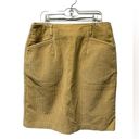 Eddie Bauer Vintage  corduroy pencil skirt pockets cotton size 10 pale yellow tan Photo 0