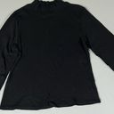 Wild Fable Black Mock-Neck Turtleneck 3/4 Quarter Sleeve Top T-Shirt Tee Blouse Size L ⛓️🖤 Photo 0