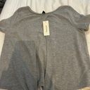 Francesca's Francesca’s Taupe Open Tie Back Crop T Shirt Size XS NWT! Photo 4