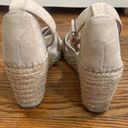 Caslon  Shiloh Leather espandrille wedge sandal Taupe size 7.5 Photo 3