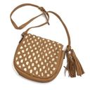 Big Buddha  | Brown Braided Overlay Crossbody Bag Photo 0