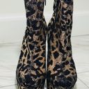 Shoedazzle Sheba Gold Flake Cheetah Leopard Print Booties Size 7 Photo 1