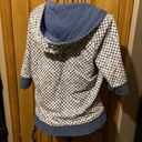 Roxy  Women's REVERSIBLE Jacket Denim Blue Pockets Checkered Skater Vintage​​ Photo 6