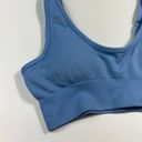 Bo and Tee  Baby Blue Ribbed Lightly Padded Athleisure Sports Bra NWT New XS Gym Photo 1