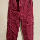 Rebecca Taylor  red jogger paper bag pants SAMPLE S Photo 0