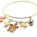 Boutique Beaded Sea Turtle Charm Colorful Bangle Bracelet Photo 3