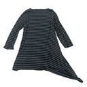 Bryn Walker  Black Grey Stripe Asymmetrical Tunic Top Jersey Knit Size Small Photo 6