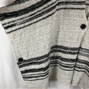 BCBGMAXAZRIA BCBGMaxAzaria Women’s Poncho Sweater Top Acrylic Gray & Black Stripes Size S/M Photo 11