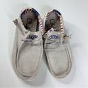 Hey Dude  Wally off white patriotic slip on loafers lightweight size 9 Photo 2