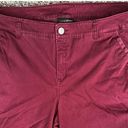 Lane Bryant  Pants Size 22 Plum Cotton Flared Pockets Modal Spandex Photo 3