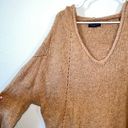 American Eagle  AEO Jegging Fit tan V Neck Hooded Sweater Photo 4