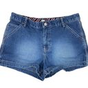 Tommy Hilfiger Y2K Carpenter Jean Shorts Size 13  Faded Jorts Flag Vintage Grunge Photo 0