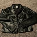 Black Leather Jacket Size M Photo 0