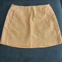 Urban Outfitters orange and white checkered mini skirt size XS Photo 2