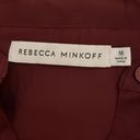 Rebecca Minkoff  burgundy oversized 3/4 sleeve blouse sz M Photo 3