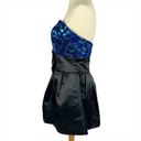 Hannah S Sequin Satin Semi Formal Strapless Dress Photo 2