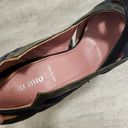 Miu Miu  By Prada Black and Green Suede Heels Size 37½ Photo 10