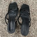 Faux Croc Heels Black Size 7.5 Photo 2