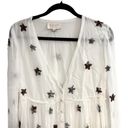 Rococo  Sand White Sequin Star Tiered Maxi Dress Photo 5