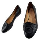 Jack Rogers  Waverly Black Leather Flats Women’s Size 8 Photo 1