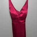 Dillard's Pink Satin Semi-Formal Dress Photo 2