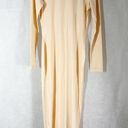 Mistress Rocks  Don’t Stop Beige Stretch Jersey High Neck Maxi Dress size Large Photo 4