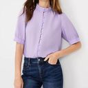 Ann Taylor English Button Down Mock Neck Top Photo 0