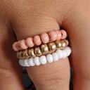 Sugar High Seed Bead Flexible Ring Set -  Photo 1