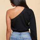 The Vintage Shop One Shoulder Sweatshirt - Black Photo 2