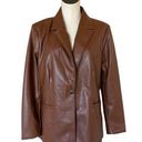 Marc New York NWT  ANDREW MARC FAUX LEATHER ONE BUTTON BLAZER JACKET LARGE Photo 0