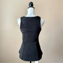 Krass&co RW &  | Black Textured Sleeveless Peplum Top Sz XS Photo 3