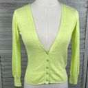 Aeropostale  Cropped Cardigan Rhinestone Buttons Chartreuse-XS Photo 0