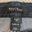 White House | Black Market  flare leg Embellished pockets dark wash blue jeans, 8S Photo 3