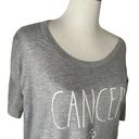 Rae Dunn  Zodiac‎ Sign Cancer PJ Top Gray Short Sleeve Soft Womens Size XL Photo 6