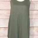 Liz Lange  Olive Green Crochet Neck Tunic Tank Size XL Photo 0