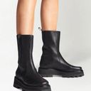 Jimmy Choo  Bay Flat Chunky Leather Boots Black, Size EU 36.5 NEW Retail $1050 Photo 3