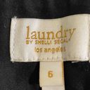 Laundry by Shelli Segal  Black Straight Leg Cotton Trouser Dress Pants 6 Photo 7