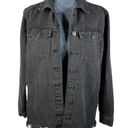 Altar'd State  Faded Black Trucker Jean Jacket Size Small Raw Hem Denim Grunge Photo 1